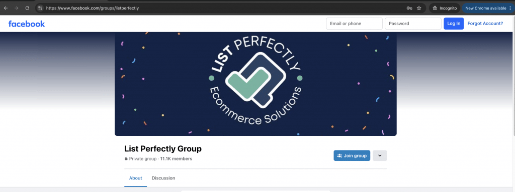 List Perfectly Facebook Group.